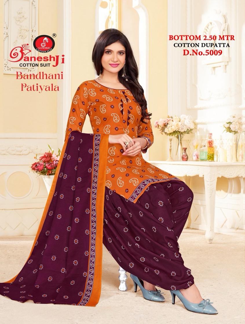 Bandhani Vol 5 By Ganeshji Patiyala Cotton Dress Material Wholesale Market in Surat
